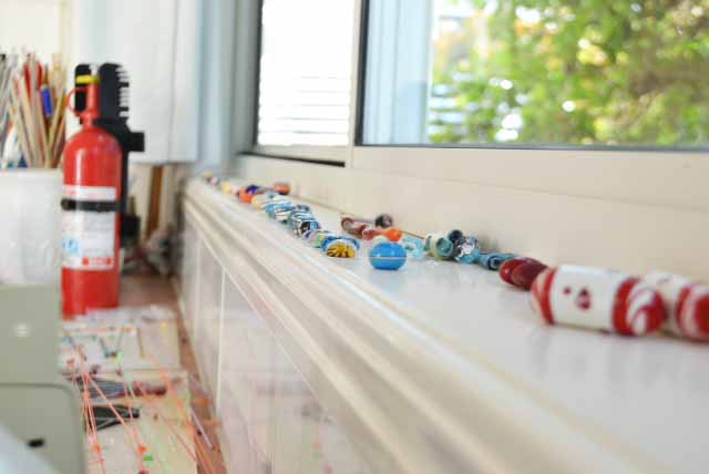 beads by the window