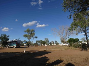 Outback campsite at Longreach