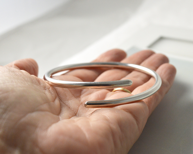 Solid Sterling Silver Wrap Bangle